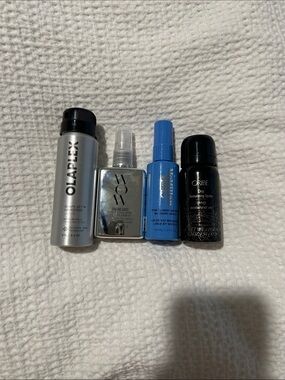 Olaplex Set Hair Spray / Color WOW Dream Coat / Oribe Dry Spray / Chris McMillan